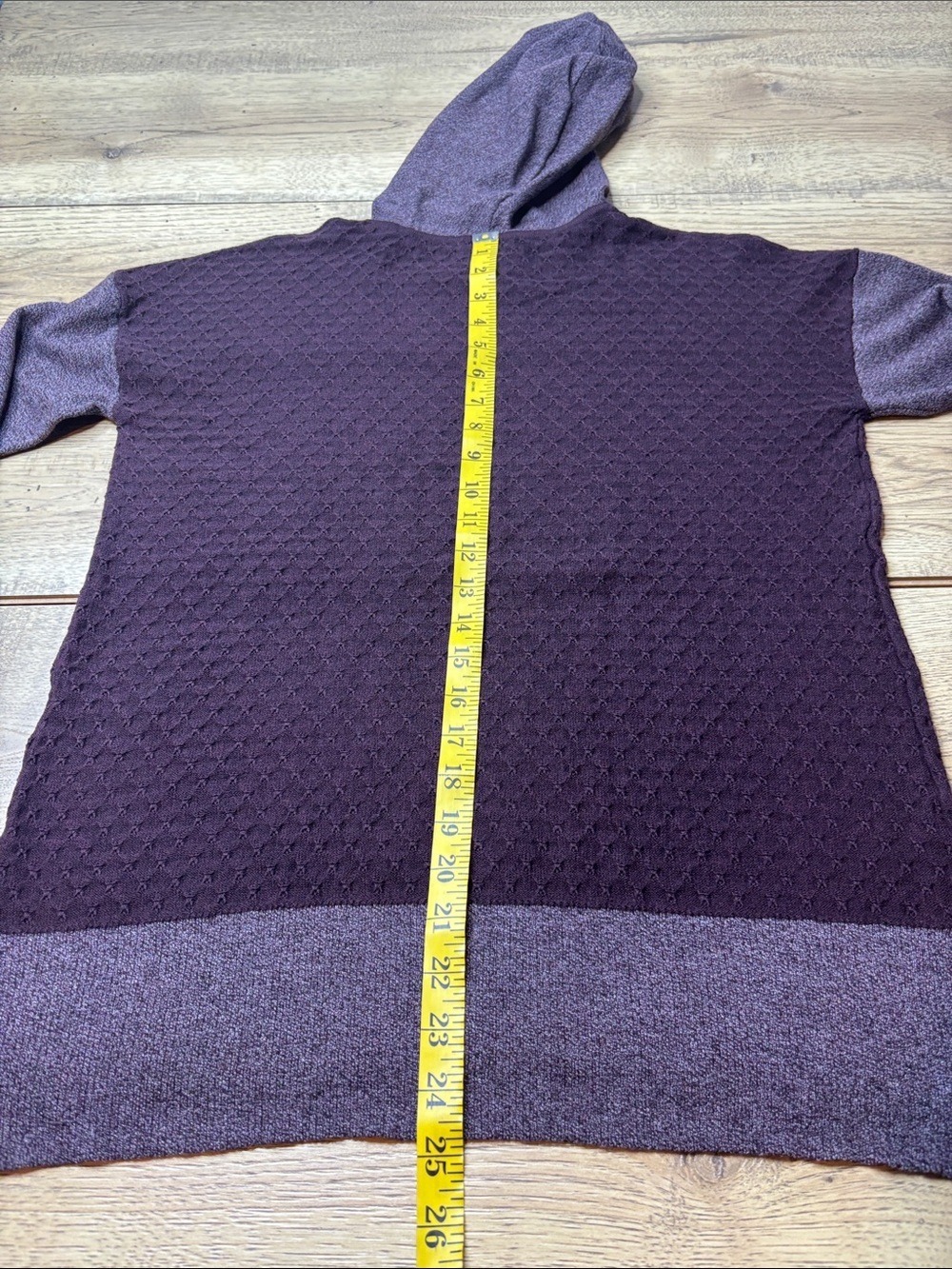 Women’s Smartwool Shadow Pine Textured Hoodie in Plum Size Medium - Picture 8 of 8